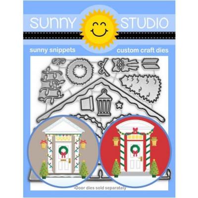 Sunny Studios Cutting Dies - Distinctive Door Holiday Add-on